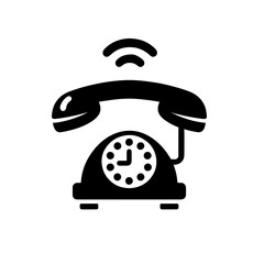 silhouette icon telephone vector SVG
