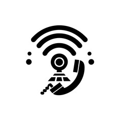 silhouette icon telephone vector SVG