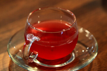 View of the omija tea