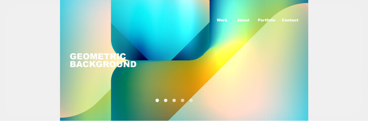 Square internet web page design template. Vector Illustration For Wallpaper, Banner, Background, Card, Book Illustration, landing page