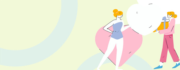 3.12 International Women's Day professional women flat character vector concept operation hand drawn illustration
