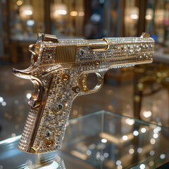 Diamond-Encrusted Luxury Handgun