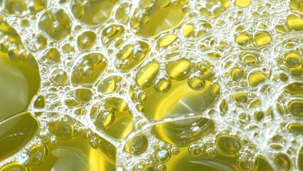 In a captivating macro close-up, foamy urine becomes a mesmerizing art form, showcasing intricate...