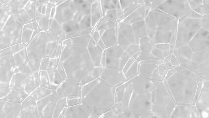 In a world of extreme magnification, white bubbles take center stage, their intricate patterns and...