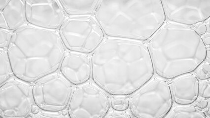 Mesmerizing white bubbles dance gracefully in this macro close-up, forming intricate patterns as...