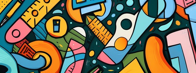 Obraz premium a doodle art with business theme