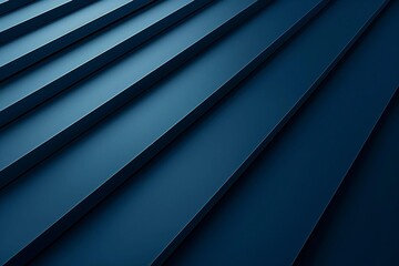 Obraz premium Abstract Geometric Background with Dark Blue Diagonal Lines and Shadows Creating a Modern Minimalist Pattern