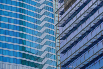Texture plexus weave window skyscrapers facade.