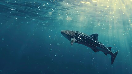 Fototapeta premium whale shark on a surface