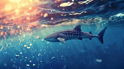 Fototapeta premium whale shark on a surface