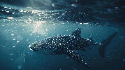 Naklejka premium whale shark on a surface