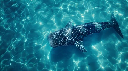 whale shark on a surface