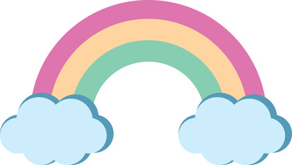 rainbow cloud weather element icon