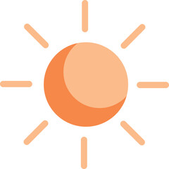 sun hot weather element icon