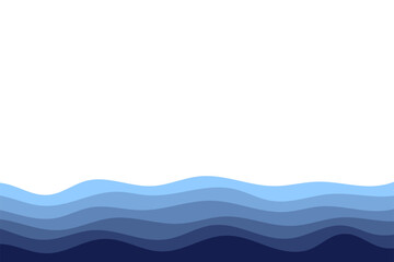 Background vector illustration of blue ocean wave layers