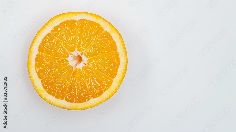 Aufkleber orange fruit orange slice isolated on white background orange with clipping path : generative ai