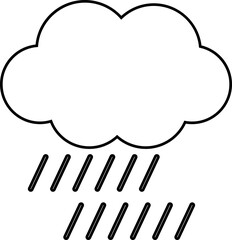 rainy weather outline icon