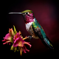 pretty Wine throated hummingbird