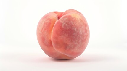 Fototapeta premium Peach Fresh organic peach isolated on white background Peach collection : Generative AI