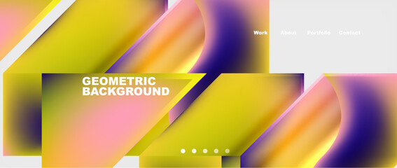 Minimal geometric web site page template design. Vector Illustration For Wallpaper, Banner, Background, Card, Book Illustration, landing page