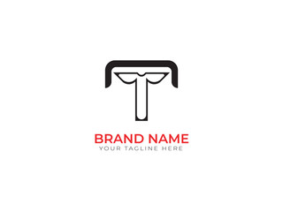 T Letter Monogram business logo design