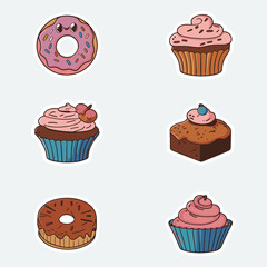 set of cupcakes