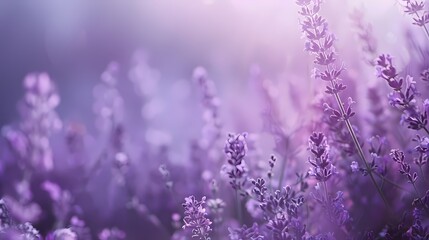 Soft lavender backdrop creating a serene and tranquil atmosphere