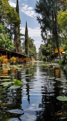 Fototapeta premium cempasuchil of xochimilco