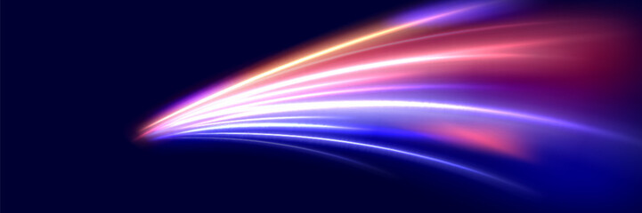 Colored shiny sparks of spiral wave. Curved bright speed line swirls. Shiny wavy path. Rotating dynamic neon circle. Magic golden swirl with highlights. Glowing swirl bokeh effect