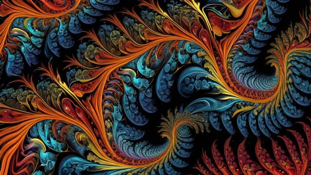 Motion abstract  fractal background with turbulent effect.