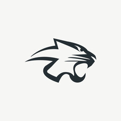 Minimalist Modern Panther Logo Icon Vector