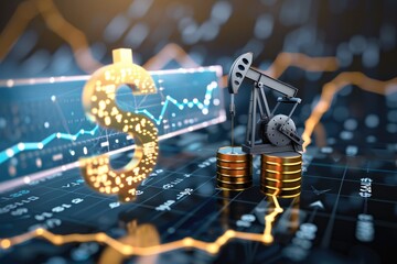 Oil prices per barrel dynamics, analyzing fluctuations in the rise and fall of energy markets, understanding the factors driving changes in oil prices for economic insights and investment strategies