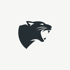 Minimalist Modern Panther Logo Icon Vector
