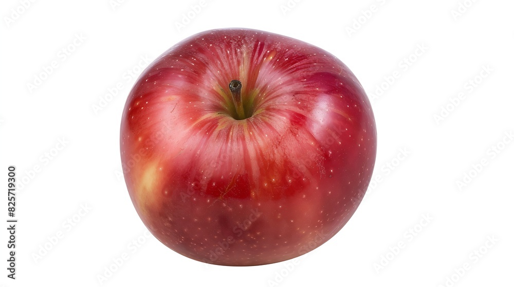 Poster Fresh red apple isolated on white With clipping path : Generative AI