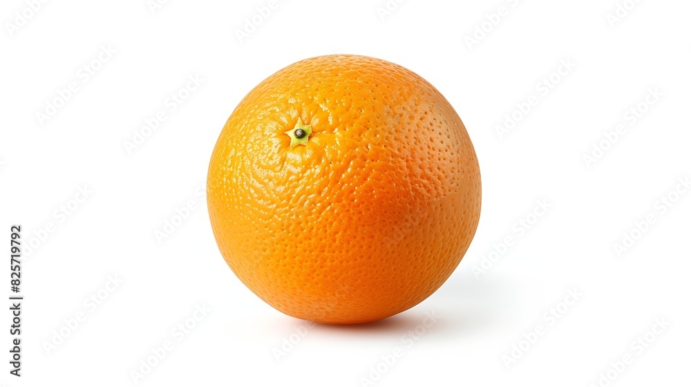 Poster Fresh orange fruit isolate on white background Full depth and high resolution Clipping path : Generative AI