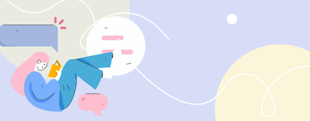 Education and learning people flat vector concept hand drawn illustration
