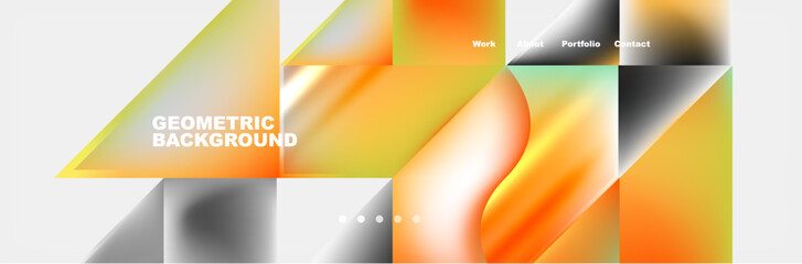 Minimal geometric web site page template design. Vector Illustration For Wallpaper, Banner, Background, Card, Book Illustration, landing page