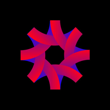 Coreldraw logo design red and blue 