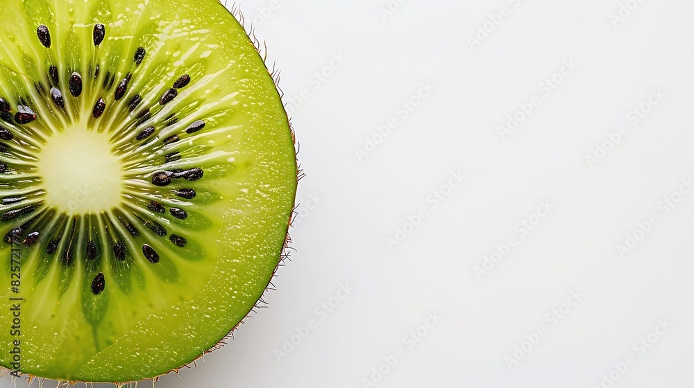 Poster full kiwi fruit isolated on white background : generative ai