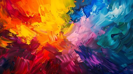 Splashes of vibrant colors bursting forth, infusing the canvas with an infectious energy and...