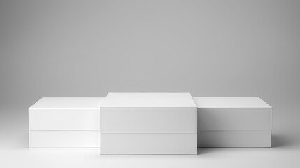 blank white packaging boxes 