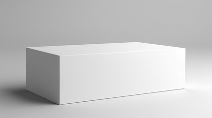 A white cardboard box on a white background, empty and open, ideal for packaging or gifts