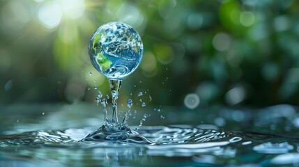 world water monitoring day background concept. copy space