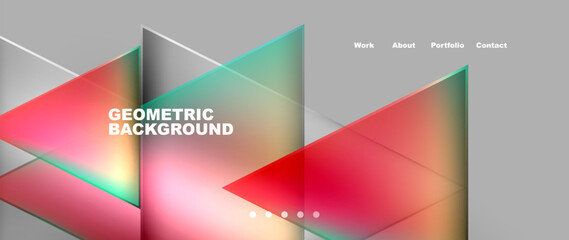 Gradient triangle geometric minimal wallpaper