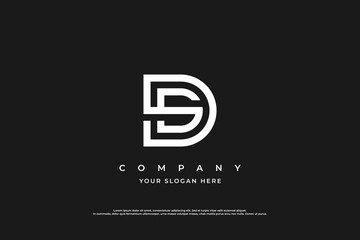 Obraz premium Minimal Letter SD Logo or DS Logo Design