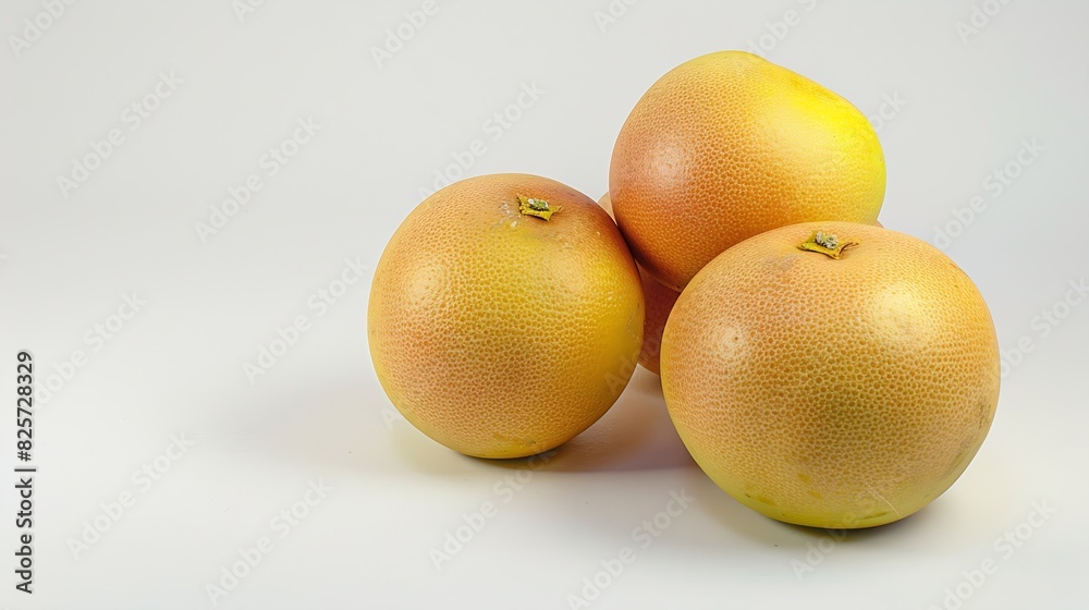 Poster pile grapefruit grapefruit full macro shoot fruit healthy food ingredient on white isolated grapefru