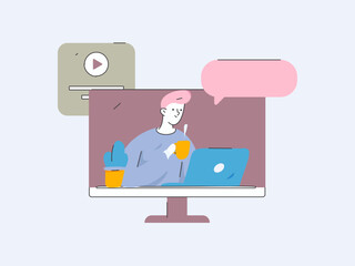 Education and learning people flat vector concept hand drawn illustration
