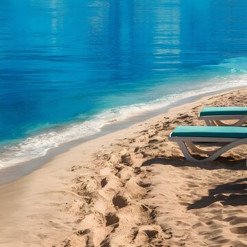 Stunning view of the beach and azure sea