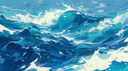 Beach, travel destination and nature environment concept - Ocean water surface texture, vintage summer holiday background