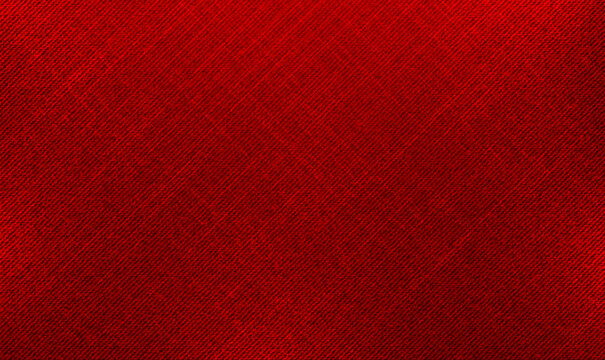 Red jeans denim texture clothing background. Classic Jeans Texture. Red jeans denim texture background of apparel sturdy cotton, twill fabric pattern. Dark red (burgundy) jeans cloth. Vector EPS10.